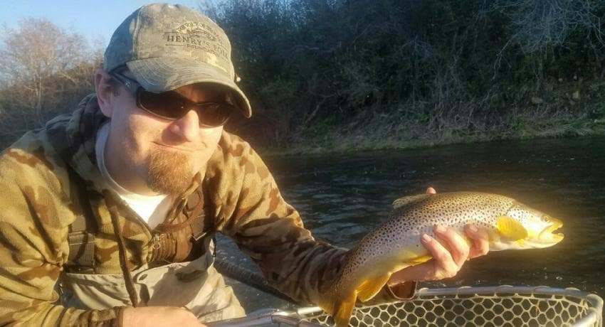Caddis-fed brown trout